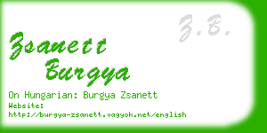 zsanett burgya business card